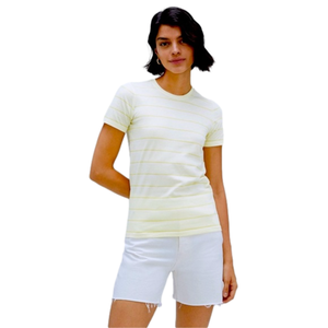 Everlane NWT women’s Organic Cotton Crew Tee T-shirt yellow stripe